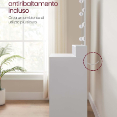 Toaletný stolík Figment, 145 cm, biela - 7