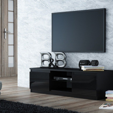 TV stolek Boner, 120 cm, černá lesk - 2
