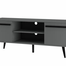 TV stolek Chantal, 140 cm, černá / šedá - 1