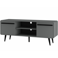 TV stolek Chantal, 140 cm, černá / šedá