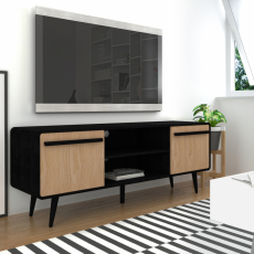 TV stolek Chantal, 140 cm, přírodní / černá - 2