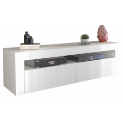 TV stolek Deko, 160 cm, bílá lesk