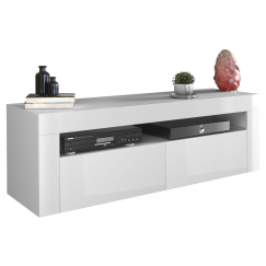 TV stolek Deko I, 140 cm, bílá lesk