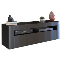 TV stolek Deko I, 140 cm, černá lesk