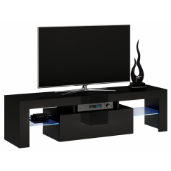 TV stolek Deko II, 140 cm, černá lesk