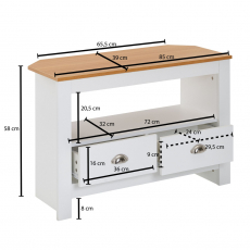 Tv stolek Deliman, 85 cm, bílá - 4