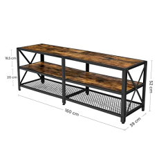 TV stolek Enigma, 160 cm, hnědá - 4