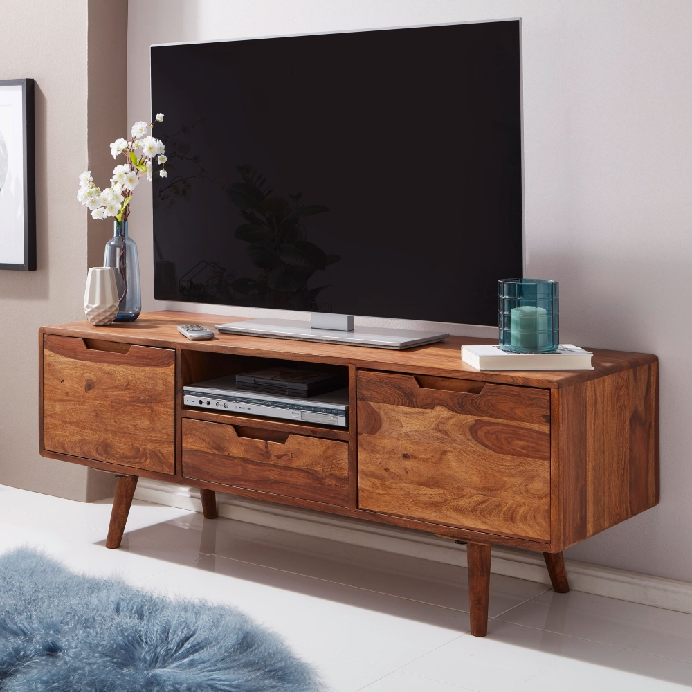 Tv Stolek Greg 135 Cm Masiv Sheesham DESIGN OUTLET
