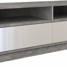 TV stolek Karo, 120 cm, bílá / tmavý beton - 1