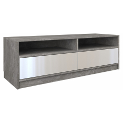 TV stolek Karo, 120 cm, bílá / tmavý beton