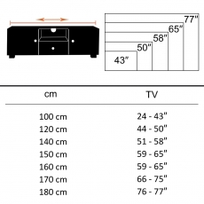 TV stolek Lenna, 100 cm, bílá - 9