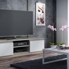TV stolek Malwa, 140 cm, bílá / dub sonoma - 2