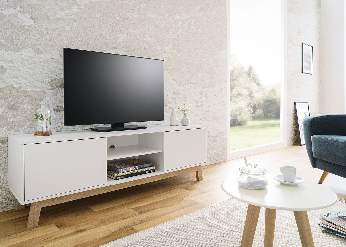 TV Stolek S Dve mi A Polic Side 150 Cm DESIGN OUTLET