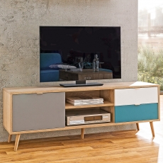 TV stolek s dveřmi a zásuvkami Orlando, 150 cm - 2