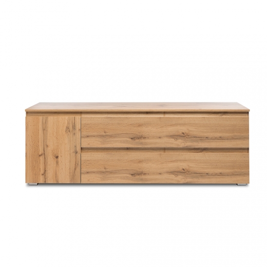 TV stolek s dveřmi a zásuvkami Picture, 160 cm, medový dub - 1