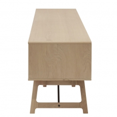 TV stolek s posuvnými dveřmi Kerstin, 180 cm, dub/šedá - 9