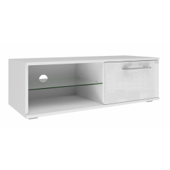TV stolek Sandy, 100 cm, bílá lesk