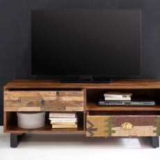 TV stolek se zásuvkami Patna, 120 cm, mangové dřevo - 8