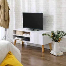 Tv stolek Stella, 110 cm, bílá - 3