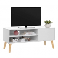 Tv stolek Stella, 110 cm, bílá - 4