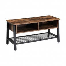Tv stolek Stella III., 100 cm, hnědá / černá - 2