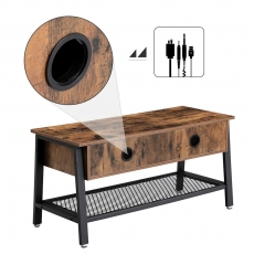 Tv stolek Stella III., 100 cm, hnědá / černá - 5