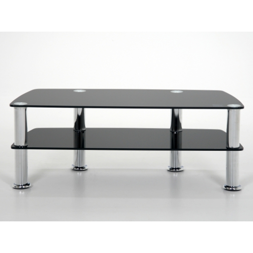 TV stolek Trapez s 2 policemi, 90 cm - 1