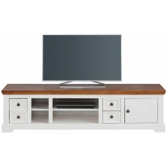 Tv stolík Alia, 180 cm, biela
