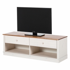 Tv stolík Anat, 136 cm, biela/borovica - 4