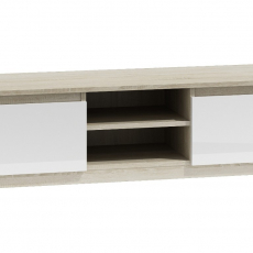 TV stolík Boner, 120 cm, biela / dub sonoma - 1