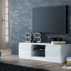 TV stolík Boner, 140 cm, biela lesk - 2