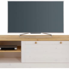 TV stolík Coste, 140 cm, biela/borovica - 1
