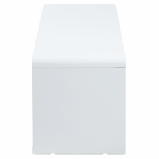 TV stolík Daimon, 120 cm, biela / číra - 3
