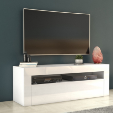 TV stolík Deko I, 140 cm, biela lesk - 2