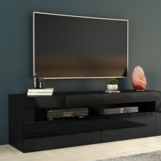 TV stolík Deko I, 160 cm, čierna lesk - 2