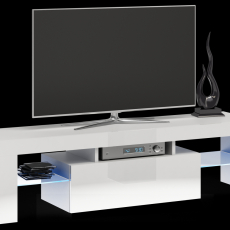 TV stolík Deko II, 140 cm, biela lesk - 4