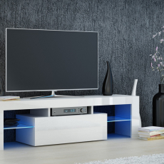 TV stolík Deko II, 140 cm, biela lesk - 2