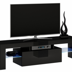 TV stolík Deko II, 140 cm, čierna lesk - 1