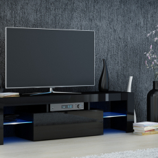 TV stolík Deko II, 140 cm, čierna lesk - 2
