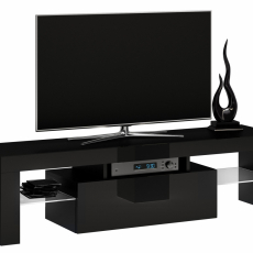 TV stolík Deko II, 140 cm, čierna lesk - 3
