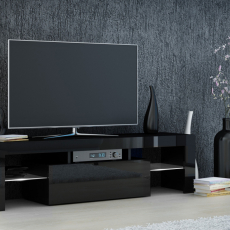 TV stolík Deko II, 140 cm, čierna lesk - 4
