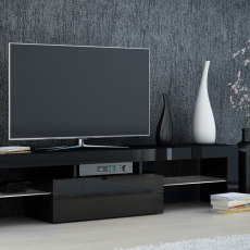 TV stolík Deko II, 160 cm, čierna lesk - 4