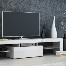 TV stolík Deko III, 140 cm, biela lesk - 4