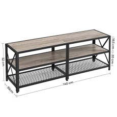 TV stolík Enigma, 140 cm, svetlo hnedá - 4