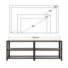 TV stolík Enigma, 140 cm, svetlo hnedá - 7