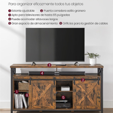 TV stolík Enyo, 147 cm, hnedá - 6