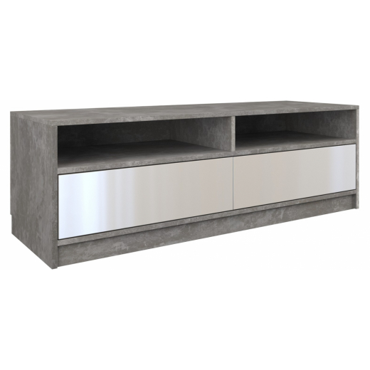 TV stolík Karo, 120 cm, biela / tmavý betón - 1