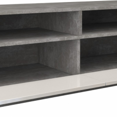 TV stolík Karo, 120 cm, biela / tmavý betón - 3