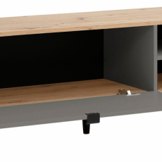 TV stolík Legolas, 140 cm, prírodná / biela - 2