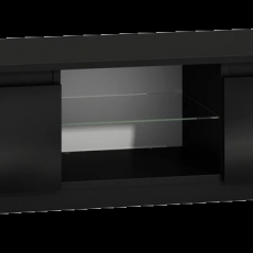 TV stolík Malwa, 120 cm, čierna lesk - 1